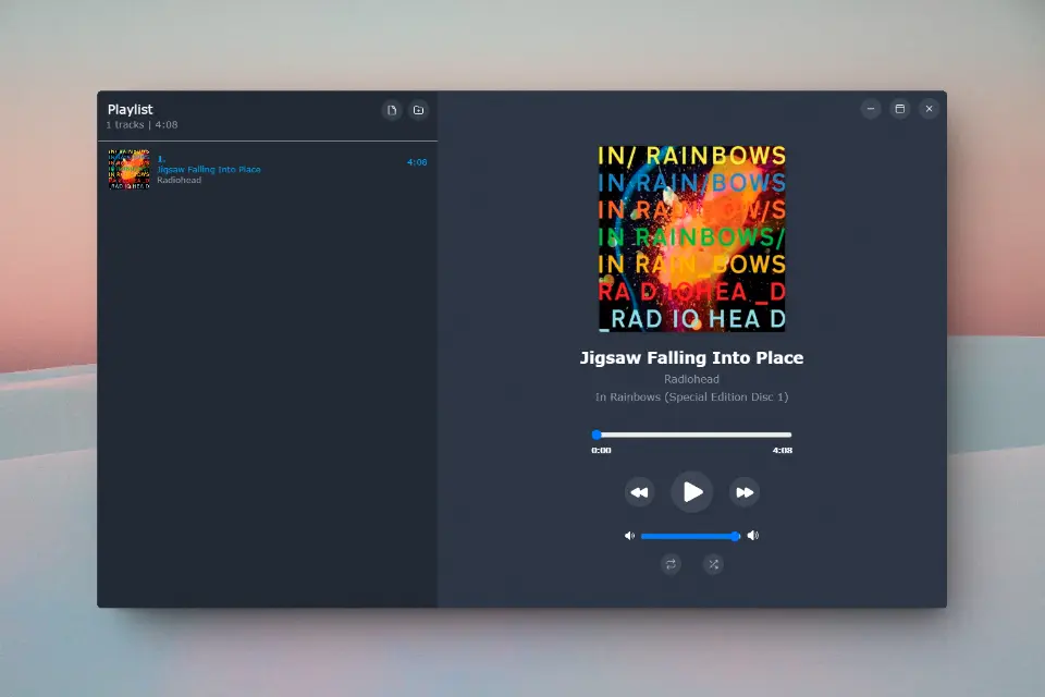 Captura de pantalla del proyecto APP | Simple Music Player